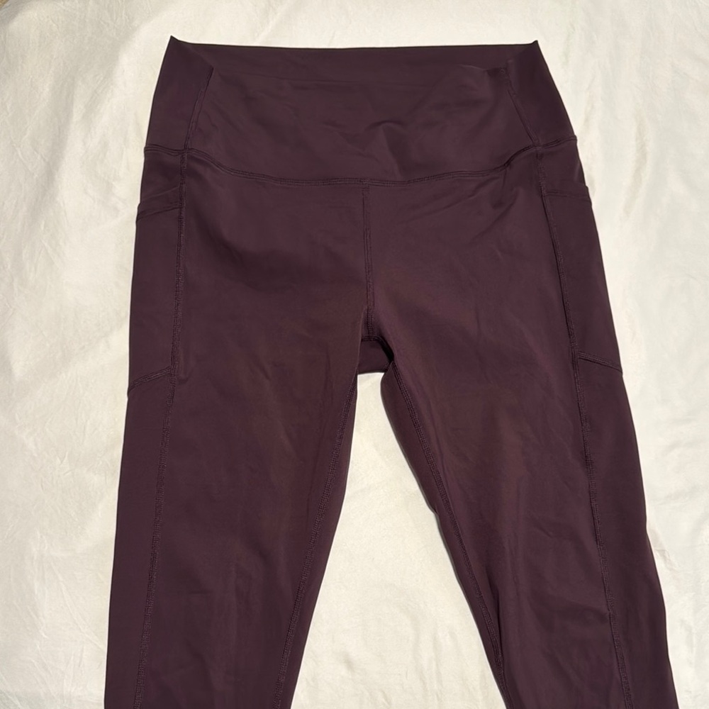 Zyia Active Capri Leggings | Plum Purple | Pockets | Size 12